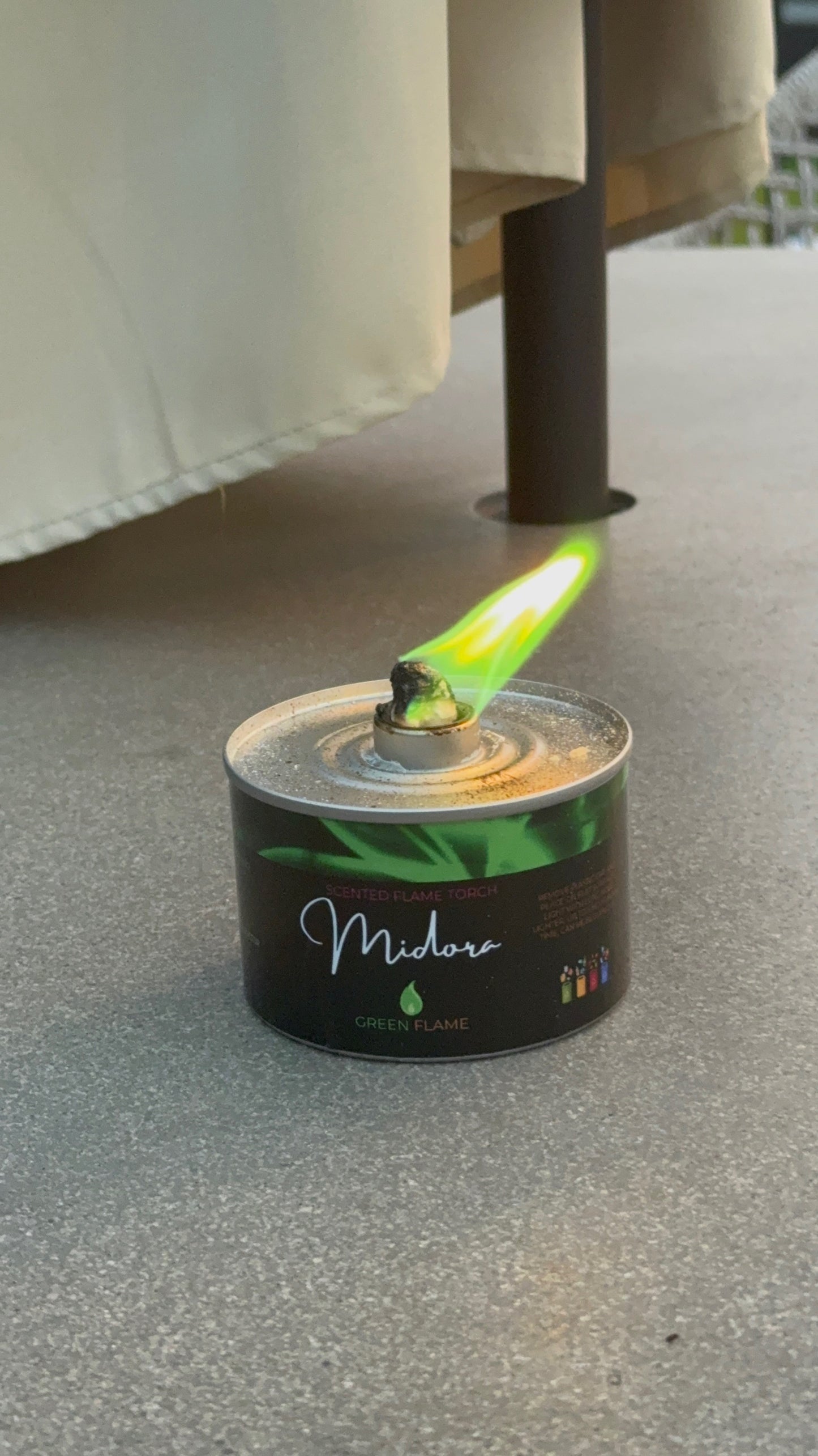 Midora-Green Flame Candle